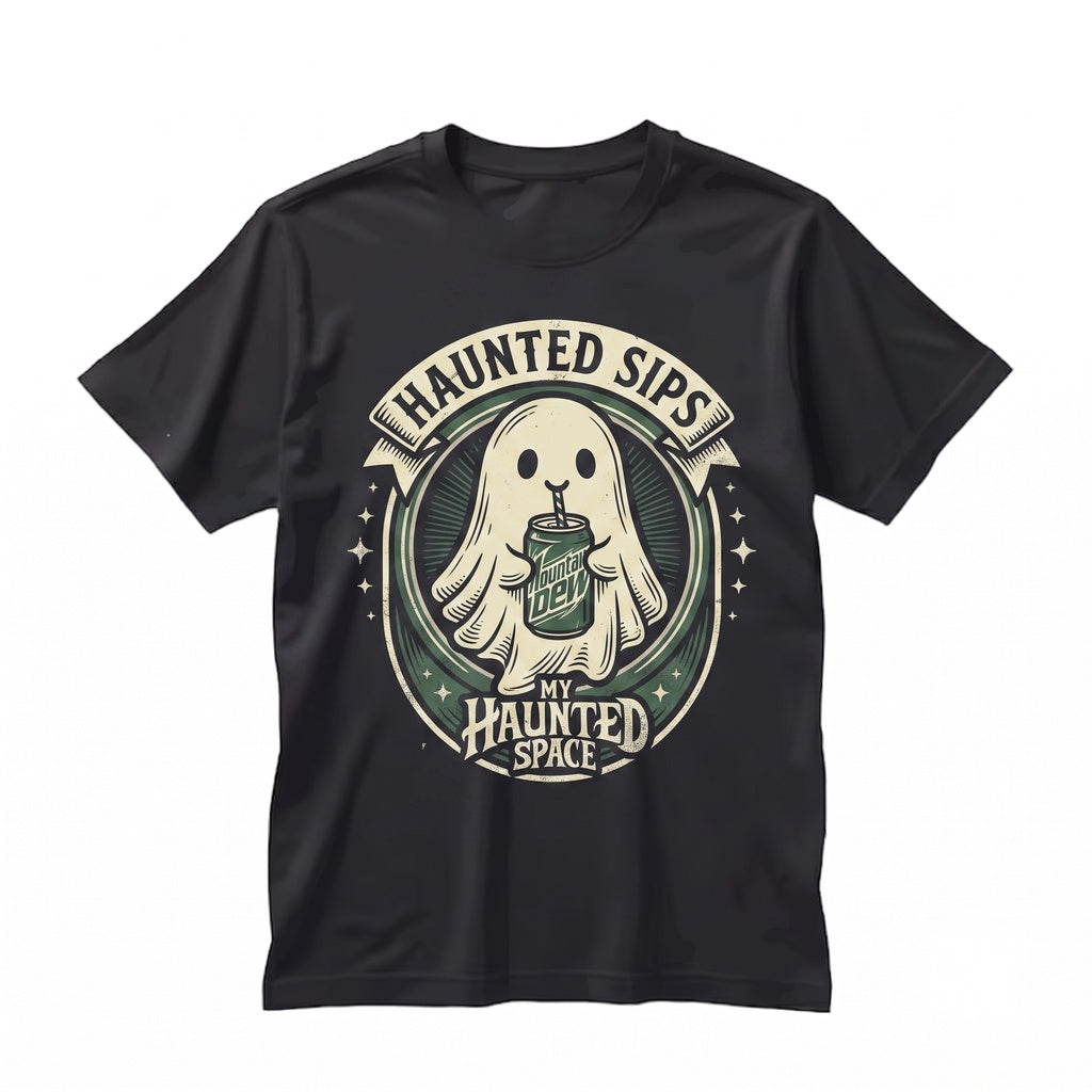Funny Soda Ghost Graphic Apparel, Cute Citrus Drink Lover Gift Unisex TShirt