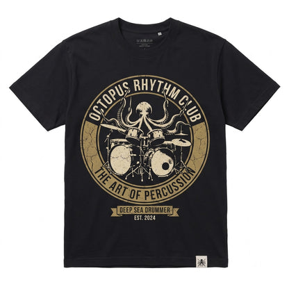 Funny Octopus Playing Drums Graphic Musician Band Gift Unisex TShirt