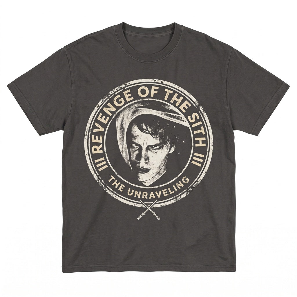 Oversized Anakin Skywalker Revenge of the Sith Sci-Fi Movie Graphic Galaxy Theme Park Vacation Apparel Unisex TShirt