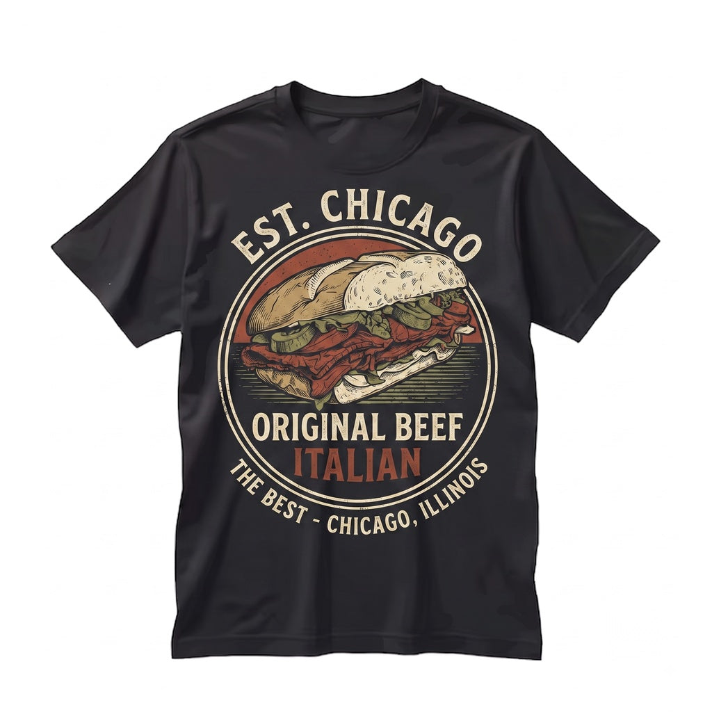 Original Chicagoland Italian Beef Sandwich Retro Graphic Foodie Unisex TShirt
