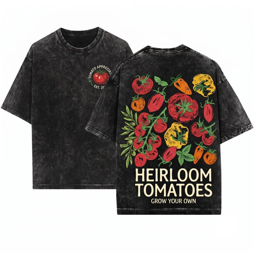 Tomato Girl Summer Graphic Farmers Market Aesthetic Unisex Wash T-Shirt