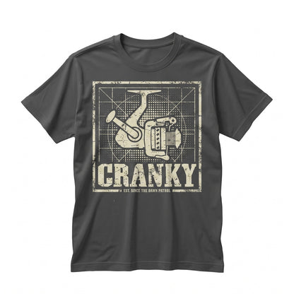 Cranky Funny Fishing Reel Fisherman Gift Ideas for Angler Dad Husband Graphic Unisex TShirt