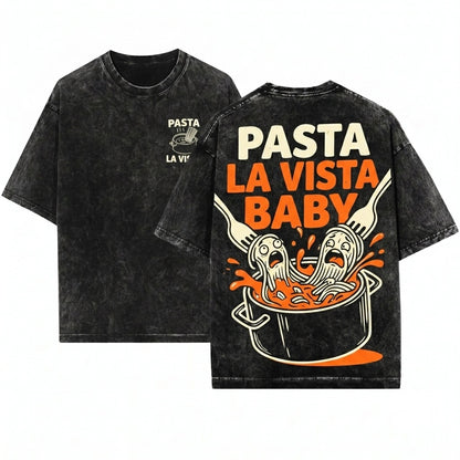 More Spaghetti Less Upsetti Pasta La Dolce Vita Foodie Lover Club Gift Unisex Wash T-Shirt