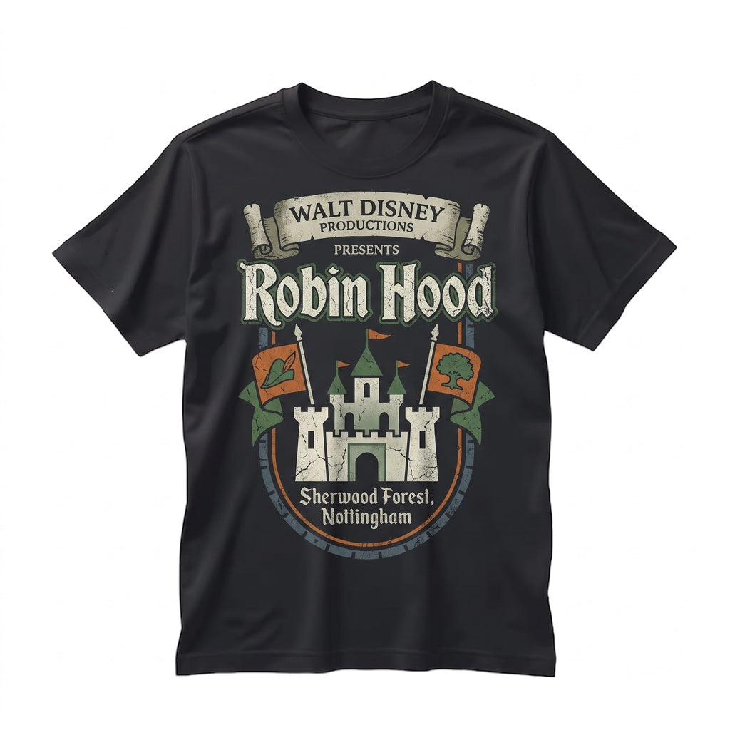 Retro Robin Hood Graphic Theme Park Family Vacation Sherwood Forest Hero Sir Hiss Little John Maid Marian Matching Unisex TShirt