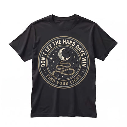 Dont Let the Hard Days Win Embroidered Bookish Nesta Silver Flames Mental Health Top, Graphic Apparel Unisex TShirt