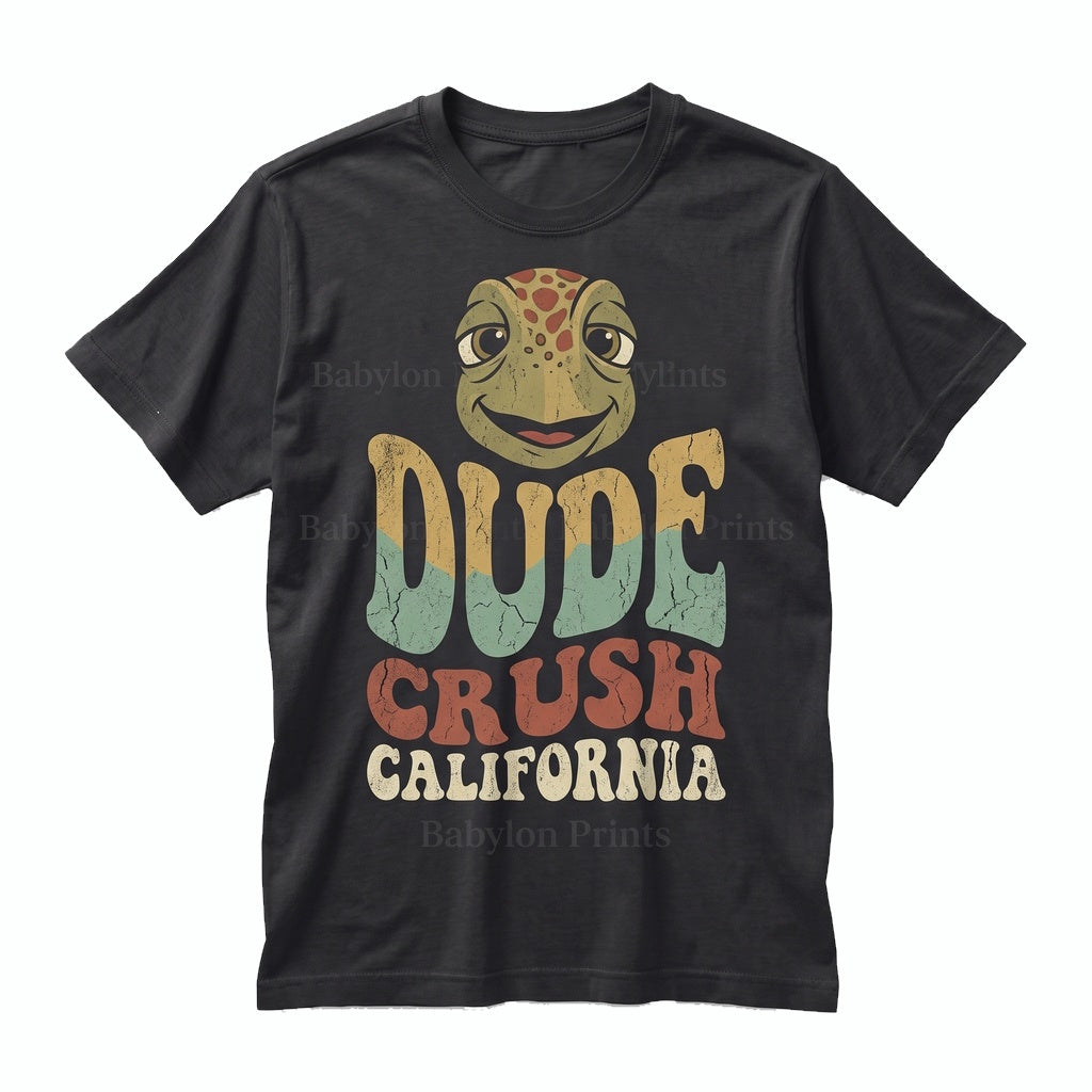 Vintage Crush Sea Turtle Ocean Movie Family Vacation Trip Graphic Unisex TShirt