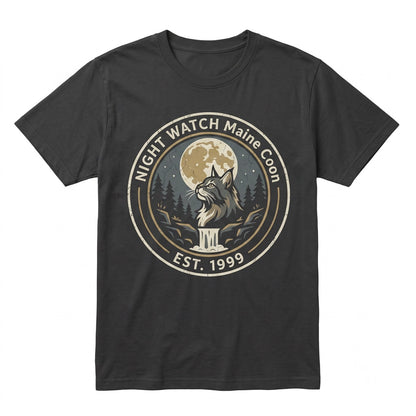Norwegian Forest Cat Howling at the Vintage Moon 90s Retro Animal Graphic Mom Gift Unisex TShirt