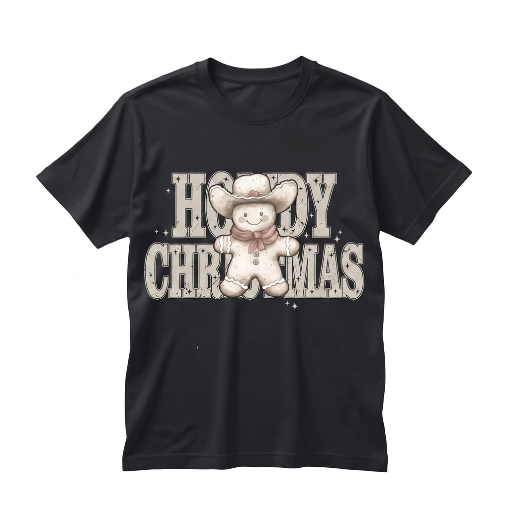 Howdy Country Christmas Western Gingerbread Cowboy Holiday Crewneck Sweatshirt Pullover Sweater Unisex TShirt
