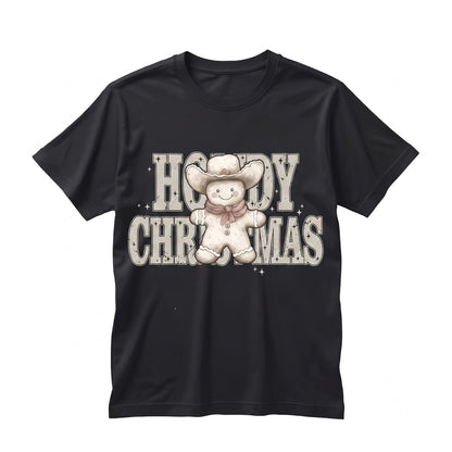 Howdy Country Christmas Western Gingerbread Cowboy Holiday Crewneck Sweatshirt Pullover Sweater Unisex TShirt