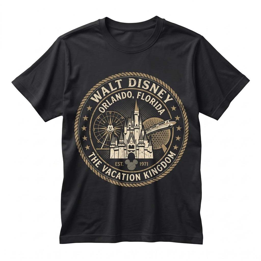Retro Magic Theme Park Castle Graphic Family Vacation Mouse Couple Vintage Unisex TShirt