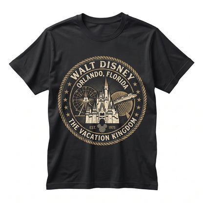 Retro Magic Theme Park Castle Graphic Family Vacation Mouse Couple Vintage Unisex TShirt