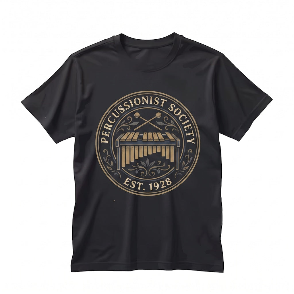 Blue Gold Xylophone Musical Instrument Graphic Percussion Unisex TShirt