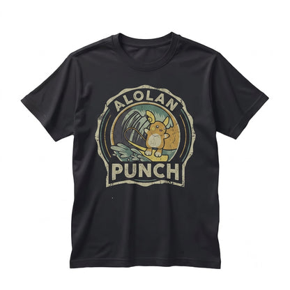Vintage Raichu Alolan Electric Monster Graphic Homage Retro Anime Eevee Evolution Apparel Unisex TShirt