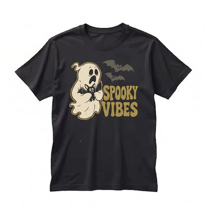 Retro Vintage Spooky Cute Ghost Halloween Graphic October Fall Unisex TShirt