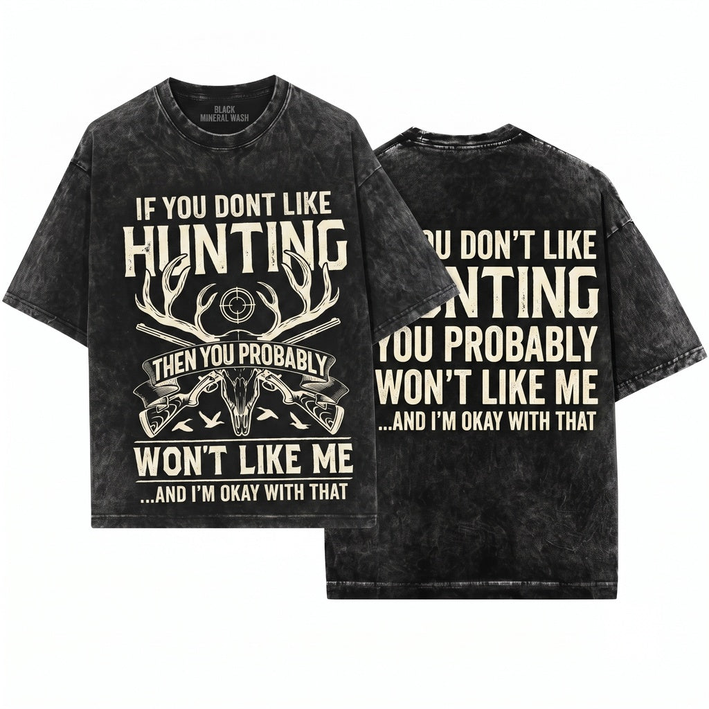 American Deer Hunter Fathers Day Gift Unisex Wash T-Shirt