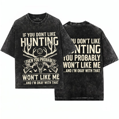 American Deer Hunter Fathers Day Gift Unisex Wash T-Shirt