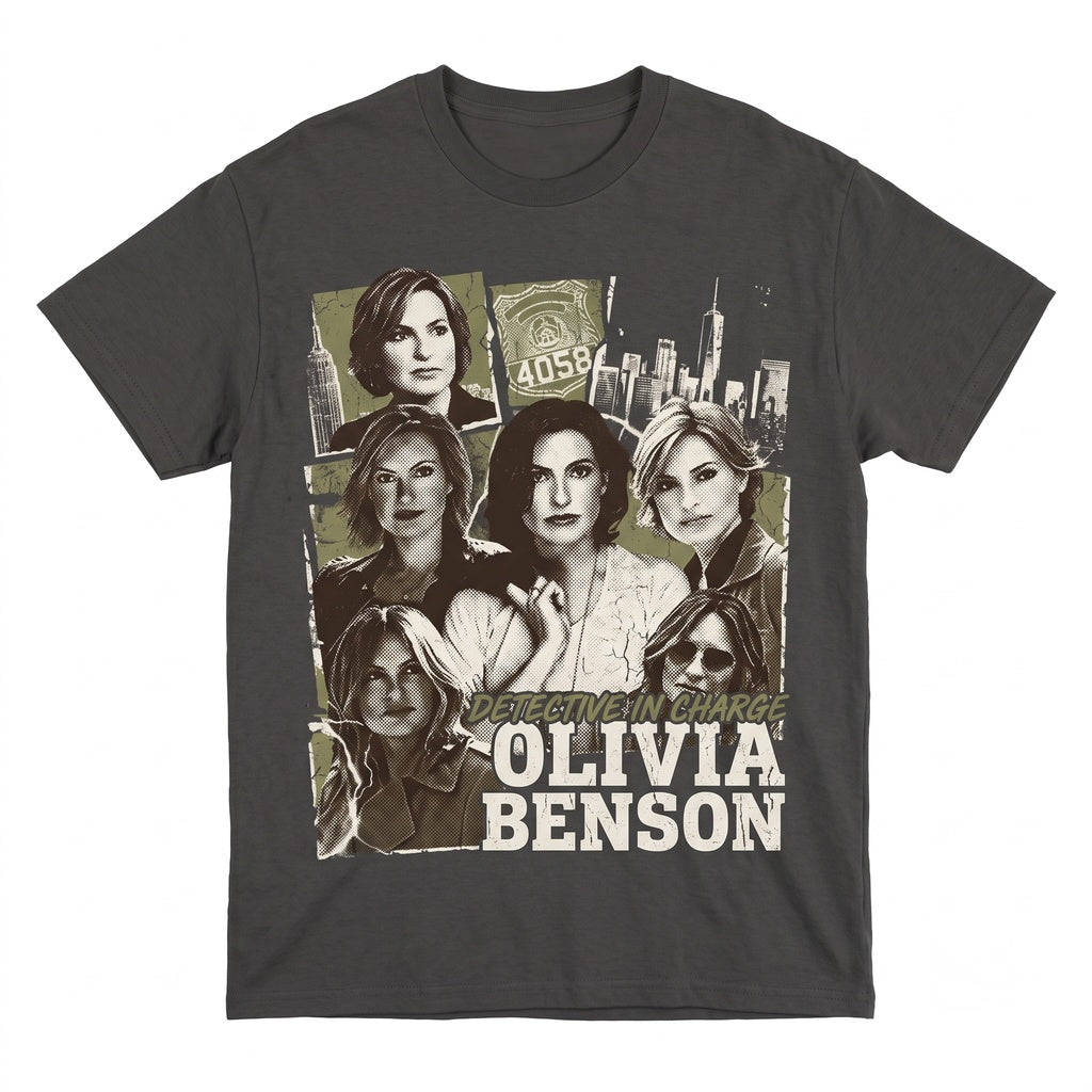Olivia Benson Vintage Crime TV Drama Fan Graphic Gift For Men Women Unisex TShirt