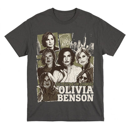 Olivia Benson Vintage Crime TV Drama Fan Graphic Gift For Men Women Unisex TShirt
