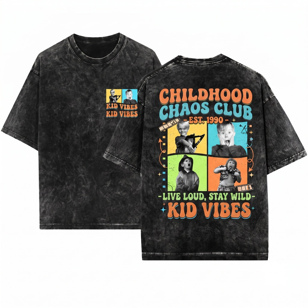 Retro 90s Sitcom Mom Funny Vibes Unisex Wash T-Shirt