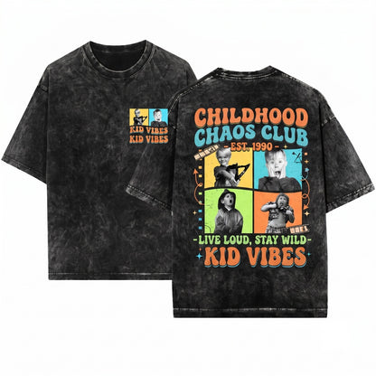 Retro 90s Sitcom Mom Funny Vibes Unisex Wash T-Shirt