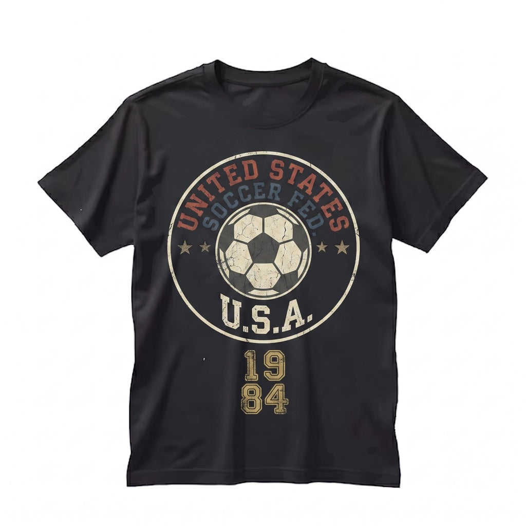 Retro USA Soccer Collared Jersey Vintage America Unisex TShirt