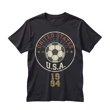 Retro USA Soccer Collared Jersey Vintage America Unisex TShirt