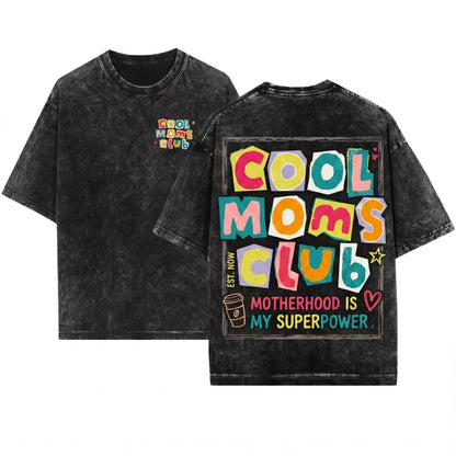 Cool Retro Trendy Funny Best Rock Moms Club Sweatshirt Unisex Wash T-Shirt