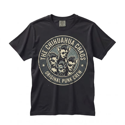 Punk Mohawk Chihuahua Gothic Dog Grunge Graphic Pet Lover Apparel Unisex TShirt