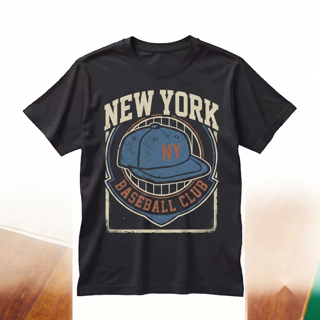 New York Baseball Fan Pinstripes Graphic Game Day Casual Sports Apparel Unisex TShirt