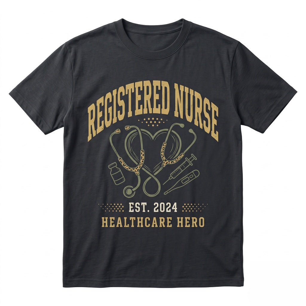 Registered Nurse RN Leopard Print Medical Student Appreciation Life Gifts Unisex TShirt