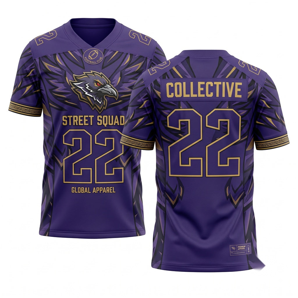 Unisex Game Day Athletic Football Fan Jersey - Lightweight Breathable Stitched Mesh