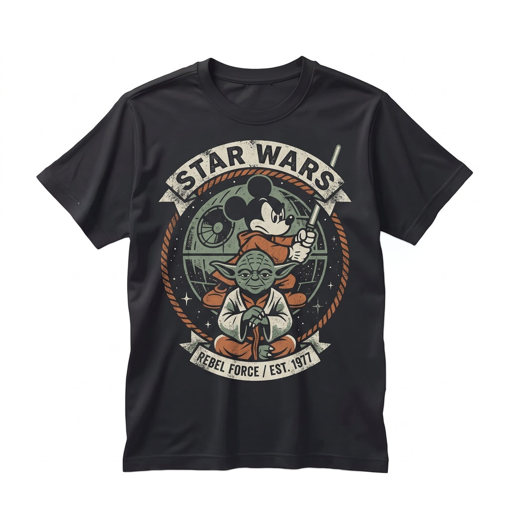 Vintage Sci-Fi Space Mouse Master Graphic Oversized Theme Park Vacation Apparel Unisex TShirt