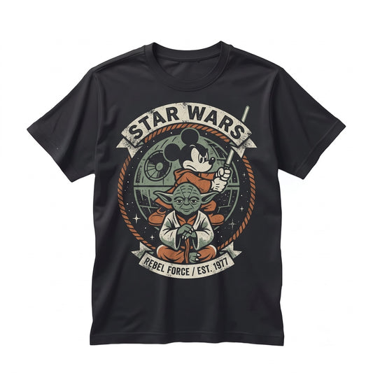 Vintage Sci-Fi Space Mouse Master Graphic Oversized Theme Park Vacation Apparel Unisex TShirt