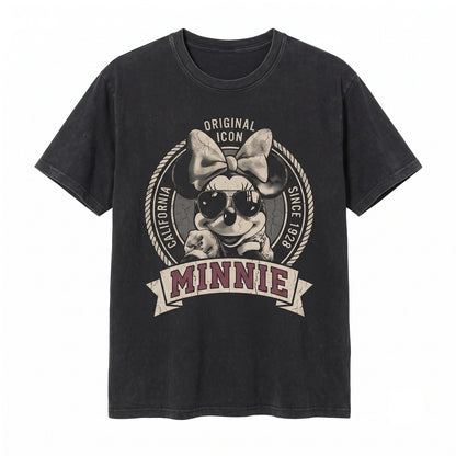 Vintage Retro Polka Dot Bow Cartoon Mouse Adult Family Vacation Girls Trip Top Unisex TShirt