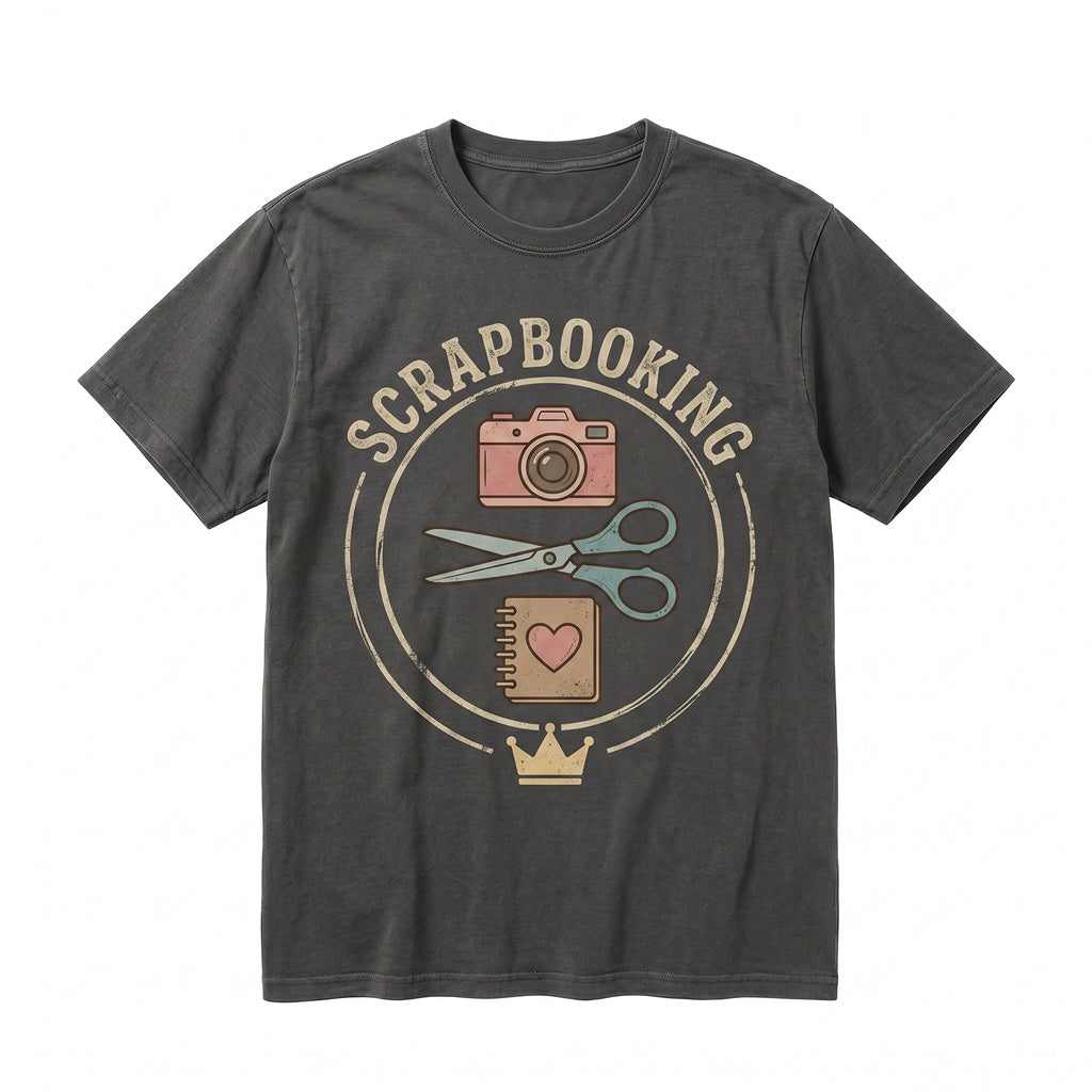 Scrapbooking Queen Creative Craft Lover Memory Keeper Gift for Her Cute Hobbyist Scrapbooker Apparel Unisex TShirt