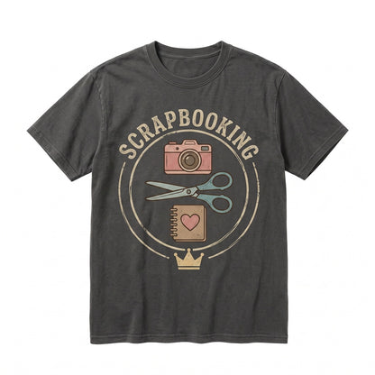 Scrapbooking Queen Creative Craft Lover Memory Keeper Gift for Her Cute Hobbyist Scrapbooker Apparel Unisex TShirt
