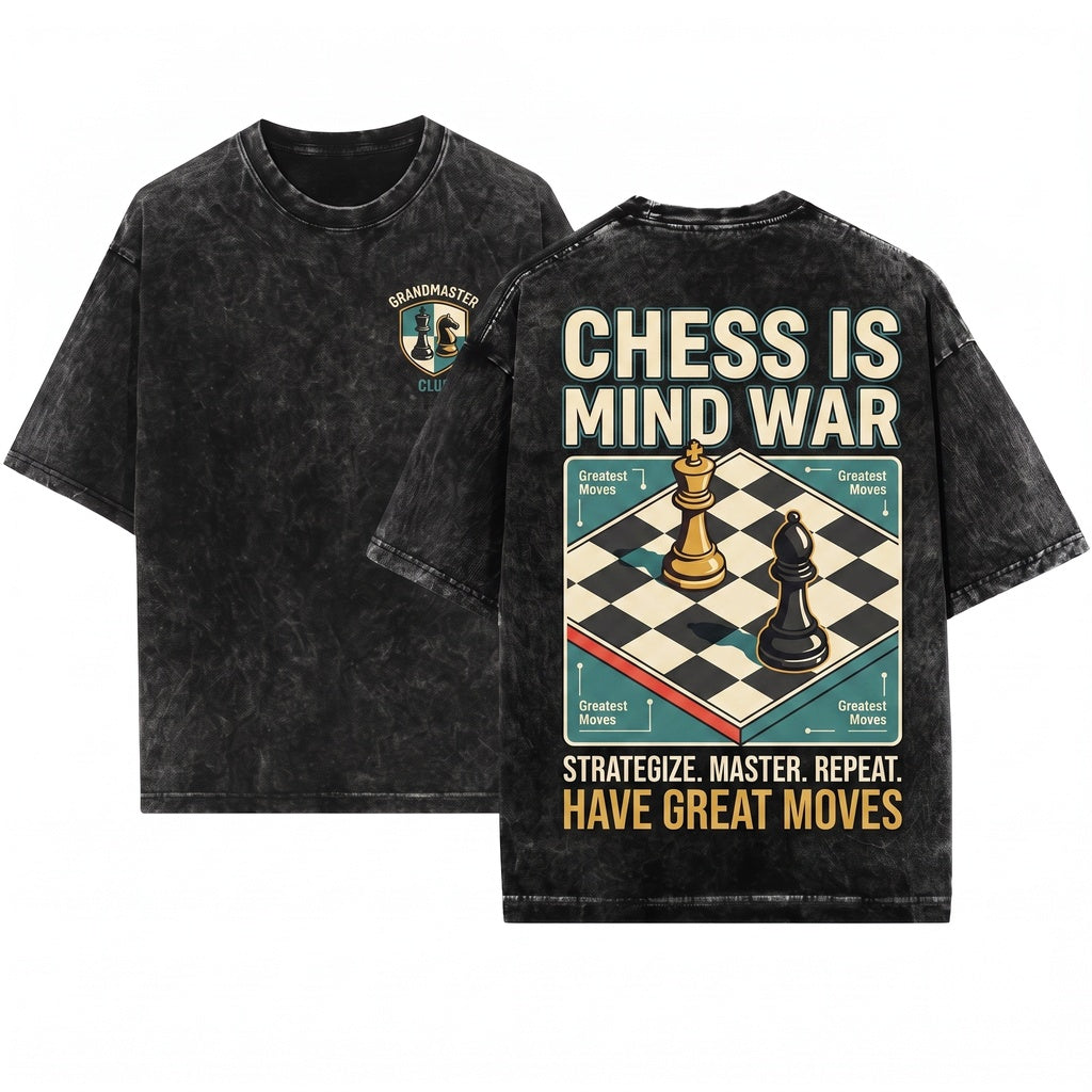 Funny Chess Player Great Moves Checkmate Strategy Gift Novelty Unisex Wash T-Shirt