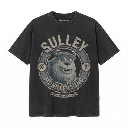 Oversized Blue Monster Graphic Top Walt Theme Park Family Vacation Apparel James P Sullivan Unisex TShirt