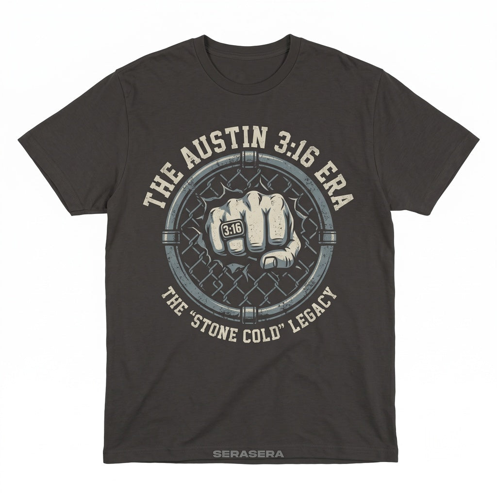 Stone Cold Steve Austin Graphic Vintage 90s Pro Wrestling Fan Cotton Apparel Unisex TShirt