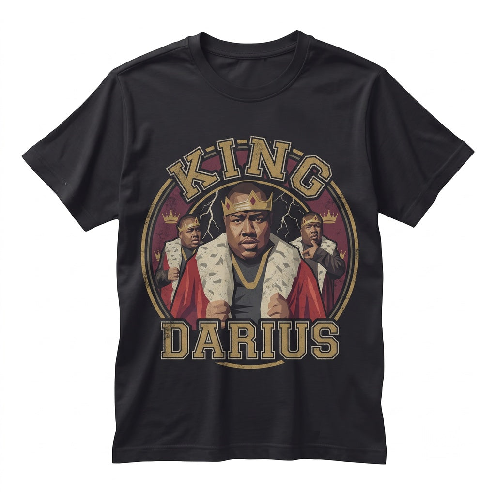 King Darius Retro Graphic Apparel, Novelty Present for Men and Women Unisex TShirt