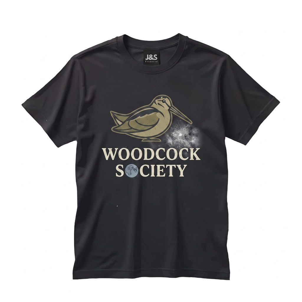 American Woodcock Timberdoodle Vintage Cosmic Moon Galaxy Birder Gift Graphic Unisex TShirt
