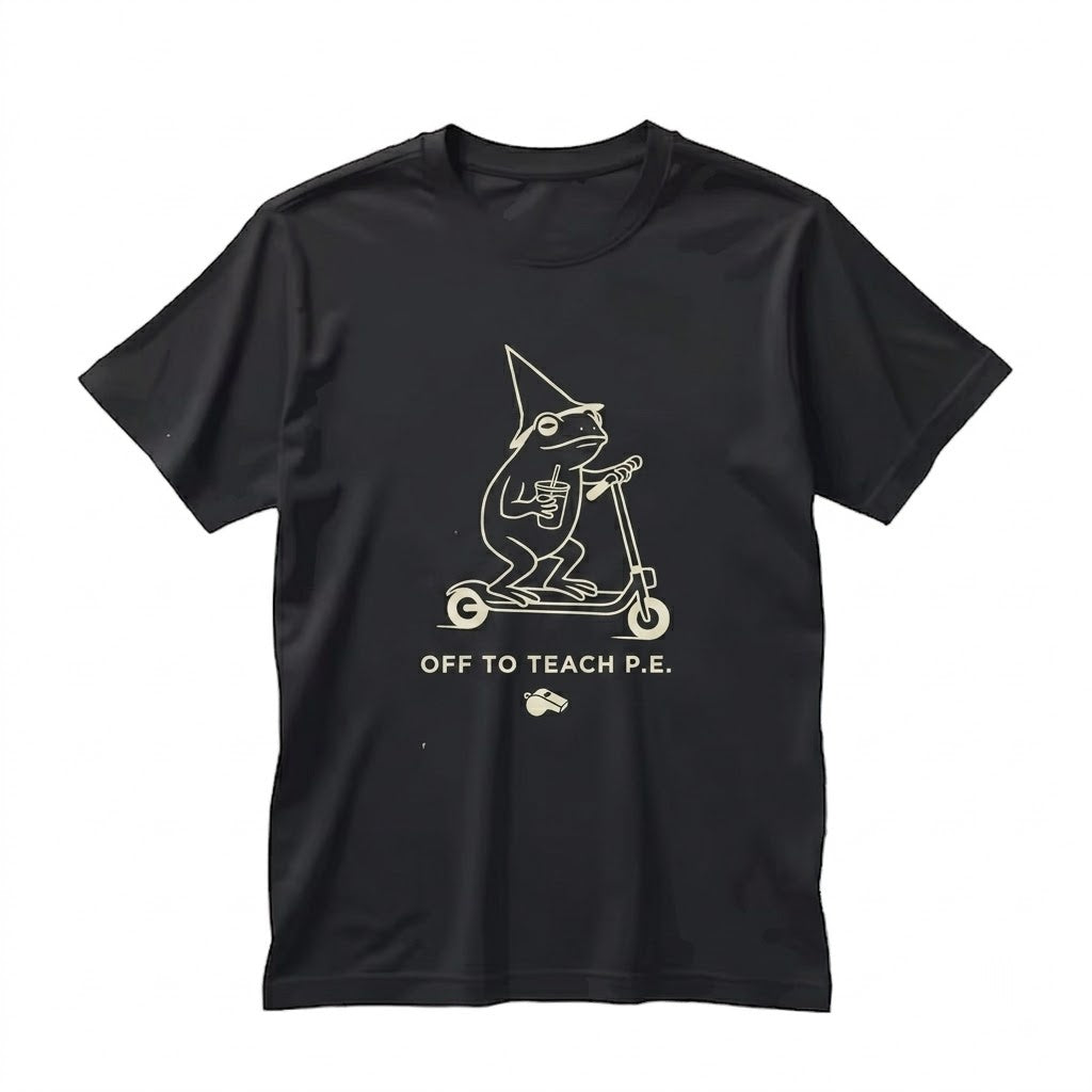 Silly Frog Iced Coffee Elementary Physical Education Teacher Back To School Unisex TShirt