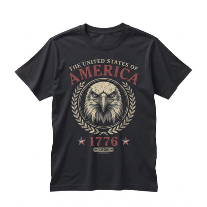 Semiquincentennial 1776-2026 Patriotic Vintage Bald Eagle American 4th of July Graphic Unisex TShirt