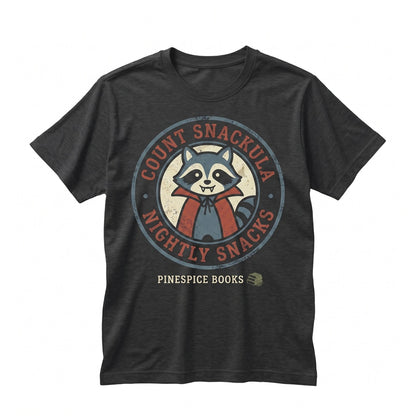 Count Snackula Raccoon Funny Vampire Embroidered 1717 Spooky Season Halloween Foodie Gift Unisex TShirt