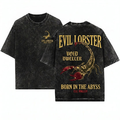 Wicked Funny Retro Evil Lobster Scorpion Unisex Wash T-Shirt