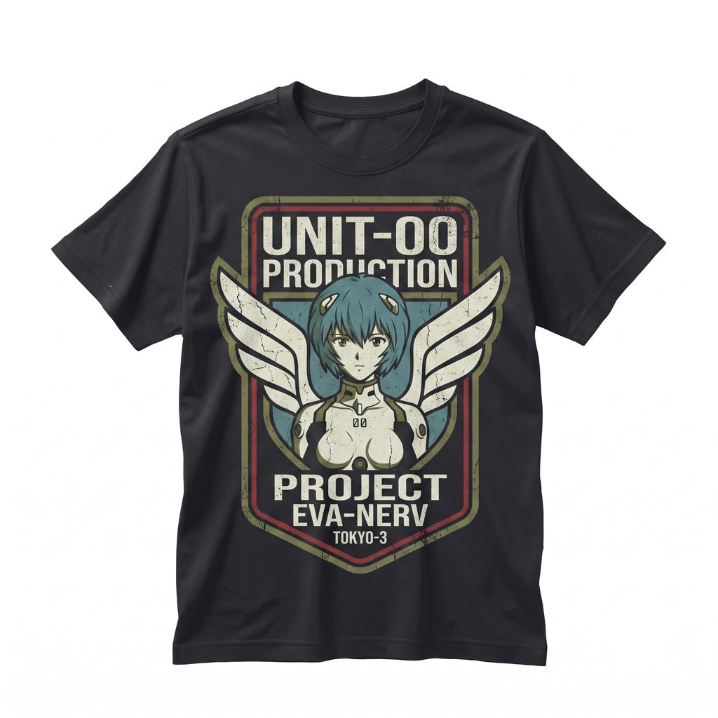 Japanese Mecha Unit 00 Anime Graphic Crewneck Cotton Unisex TShirt
