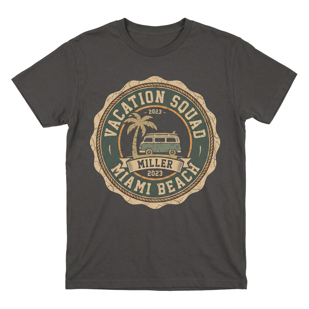 Customized Family Vacation Varsity Reunion Matching Group Holiday Unisex TShirt