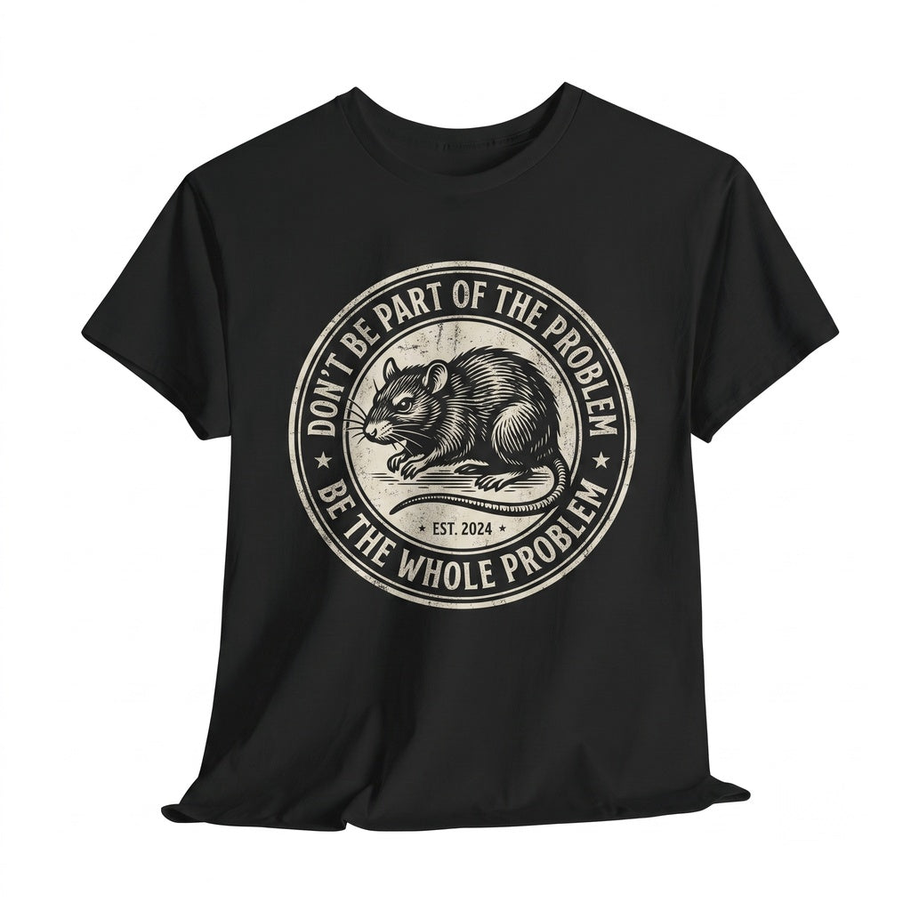 Dont Be Part Of The Problem Rat Graphic Funny Rodent Vintage Casual Unisex TShirt