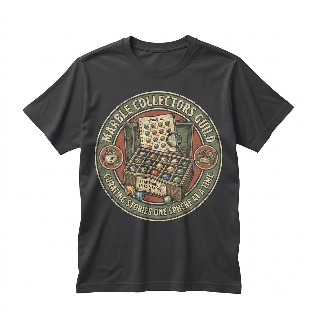 Vintage Distressed Marble Collector Graphic Illustration Retro Glass Toy Unisex TShirt