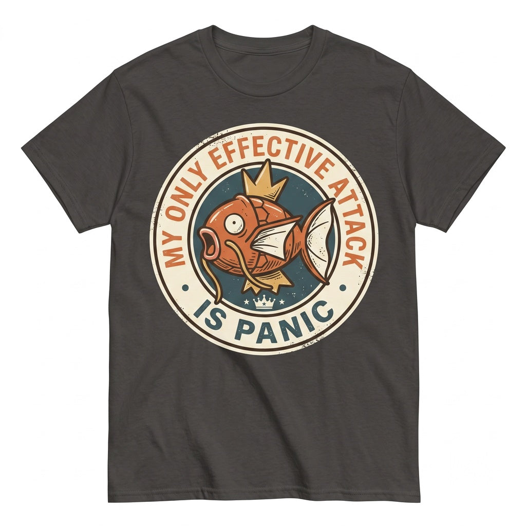 Magikarp Panic Vintage Wash Graphic Anime Gamer Gift Retro Acid Oversized Unisex TShirt